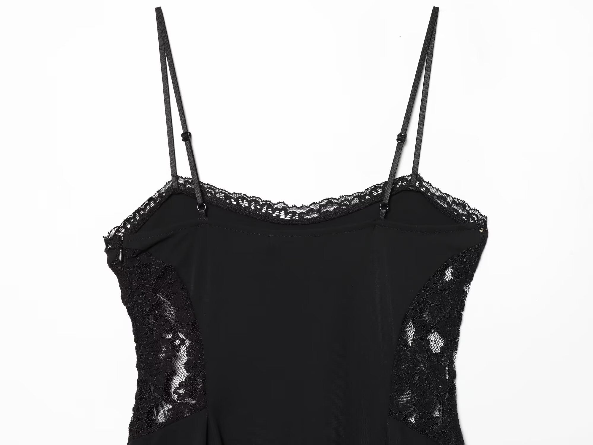Women's slim lace suspender mini dress