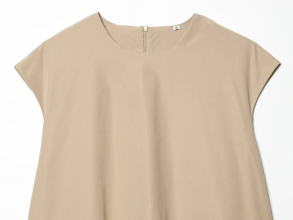 Women's loose O Neck mini dress
