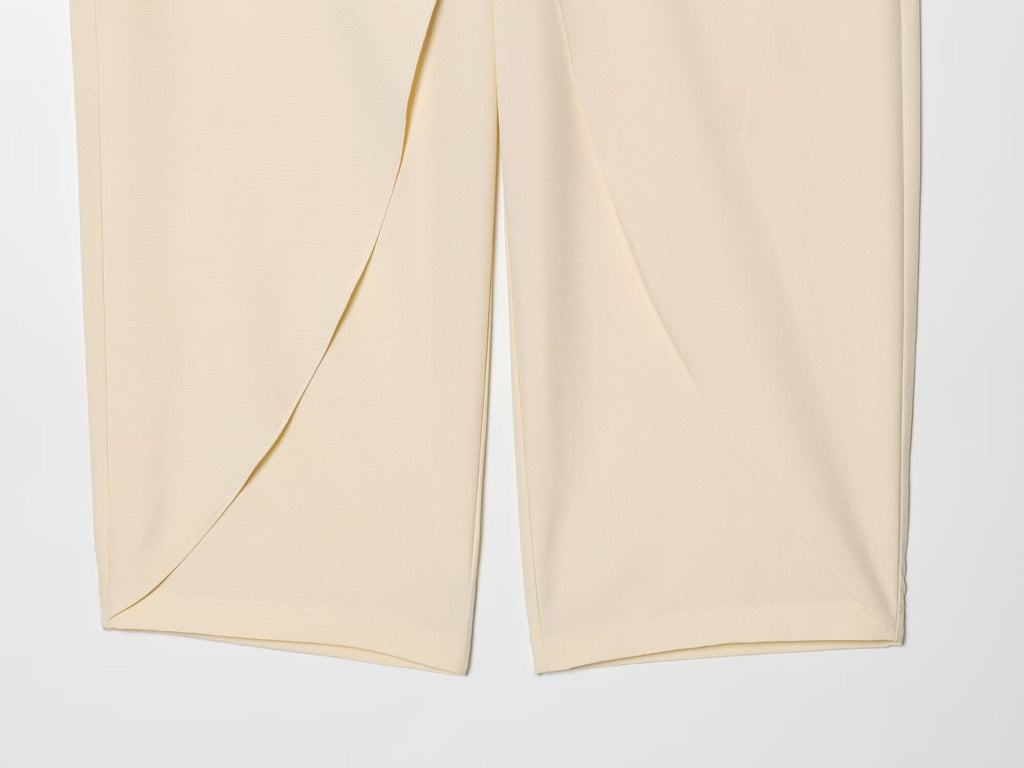 Women's front cross design casual pants