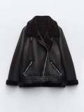 Women's new belt accessories fur loose coat