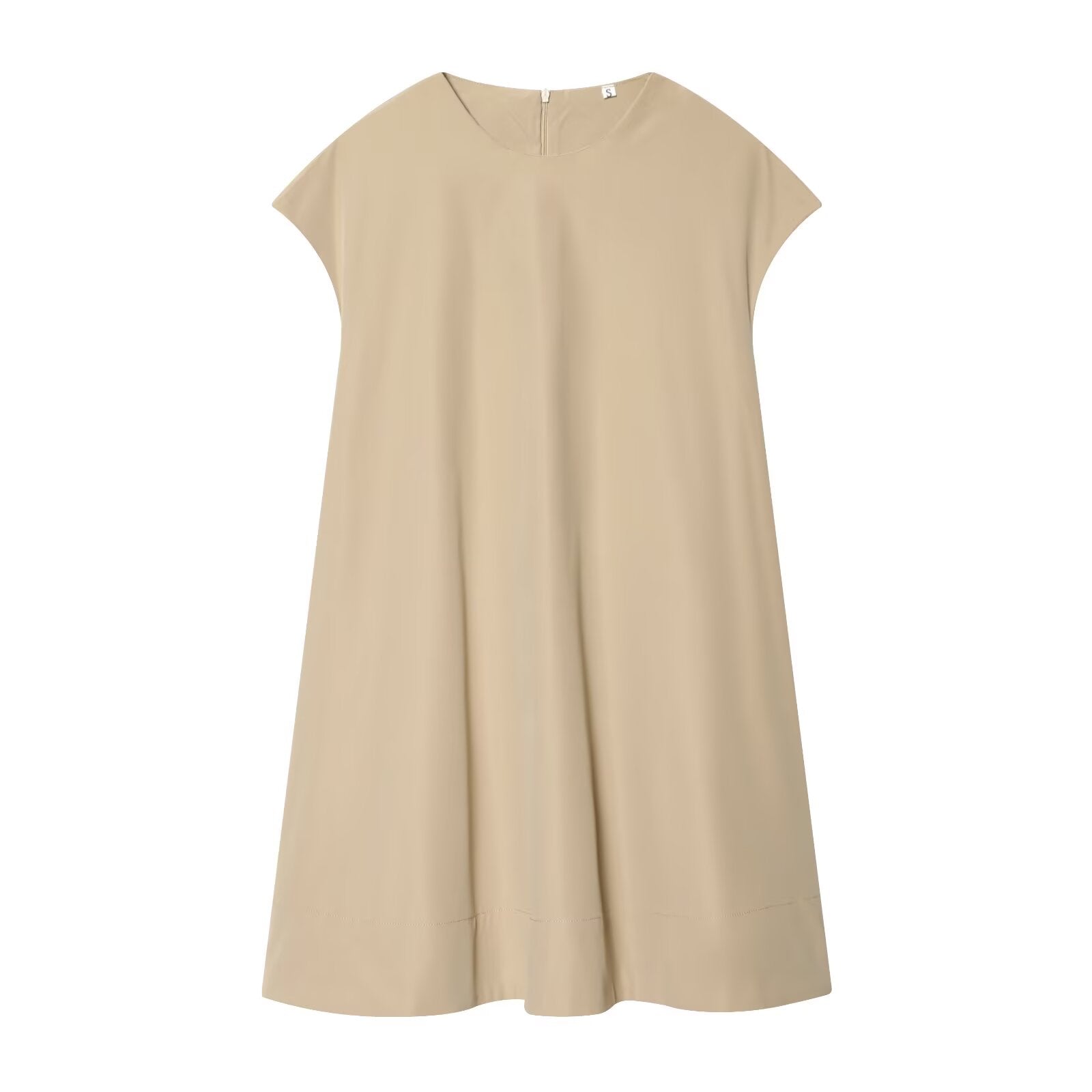 Women's loose O Neck mini dress
