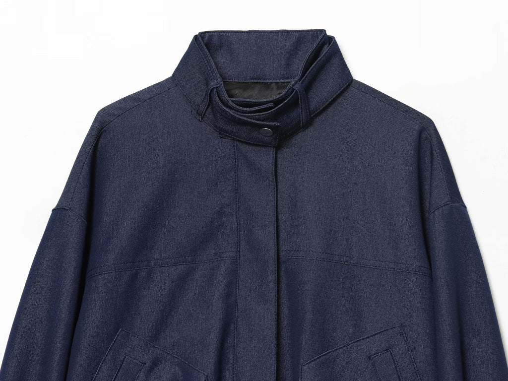 Women's new casual stand collar pilot jacket Coat
