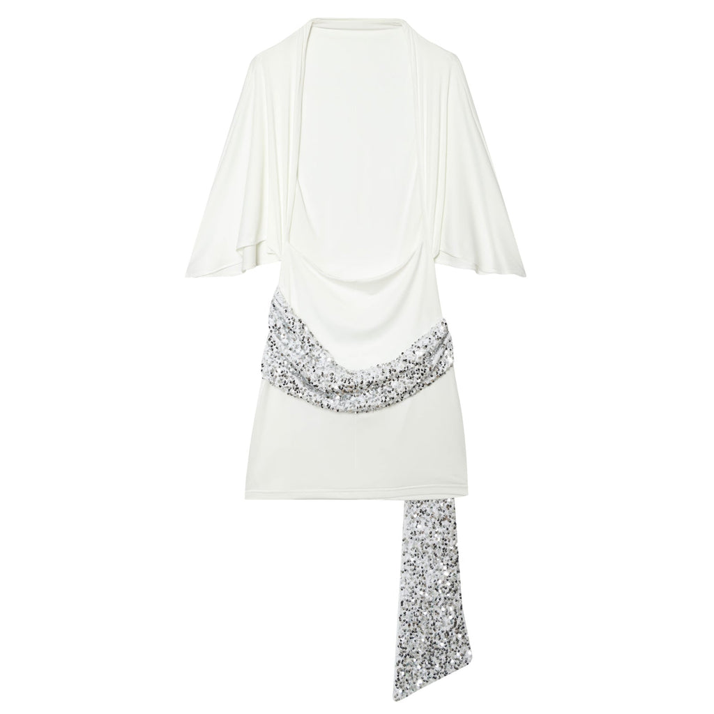 Women's Bead patchwork mini dress