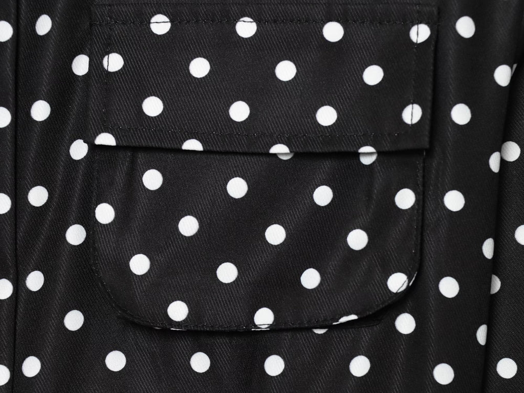 suit Women's 2 pieces With Belt polka dot shirt style Coat+Pants