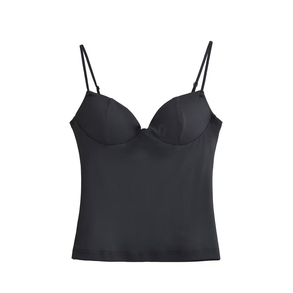 Women's sexy tight lingerie style suspender top