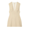 Women's striped V-neck mini dress