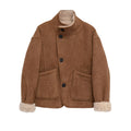 Women's double-sided wear warm fleece jacket Coat