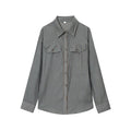Women's new fashion casual striped poplin shirt