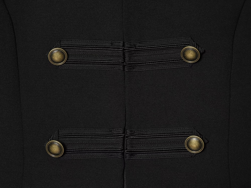 Women's rope knot decorative standing collar vest