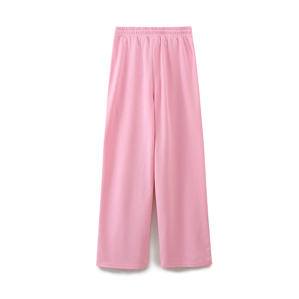 suit Women's 2 pieces double-sided fabric loose T-shirt+Jogging pants