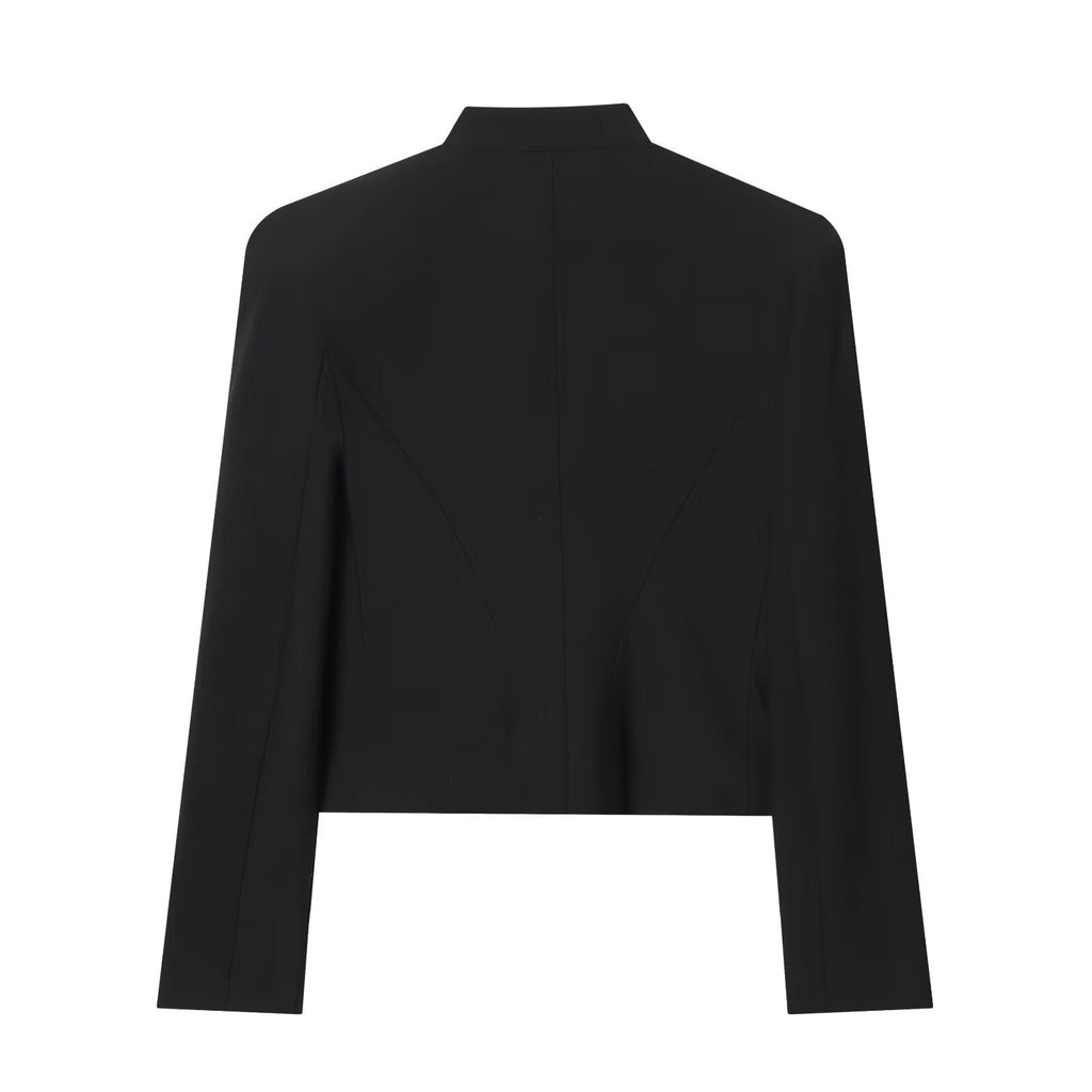Women's with shoulder pads slim Blazer Coat