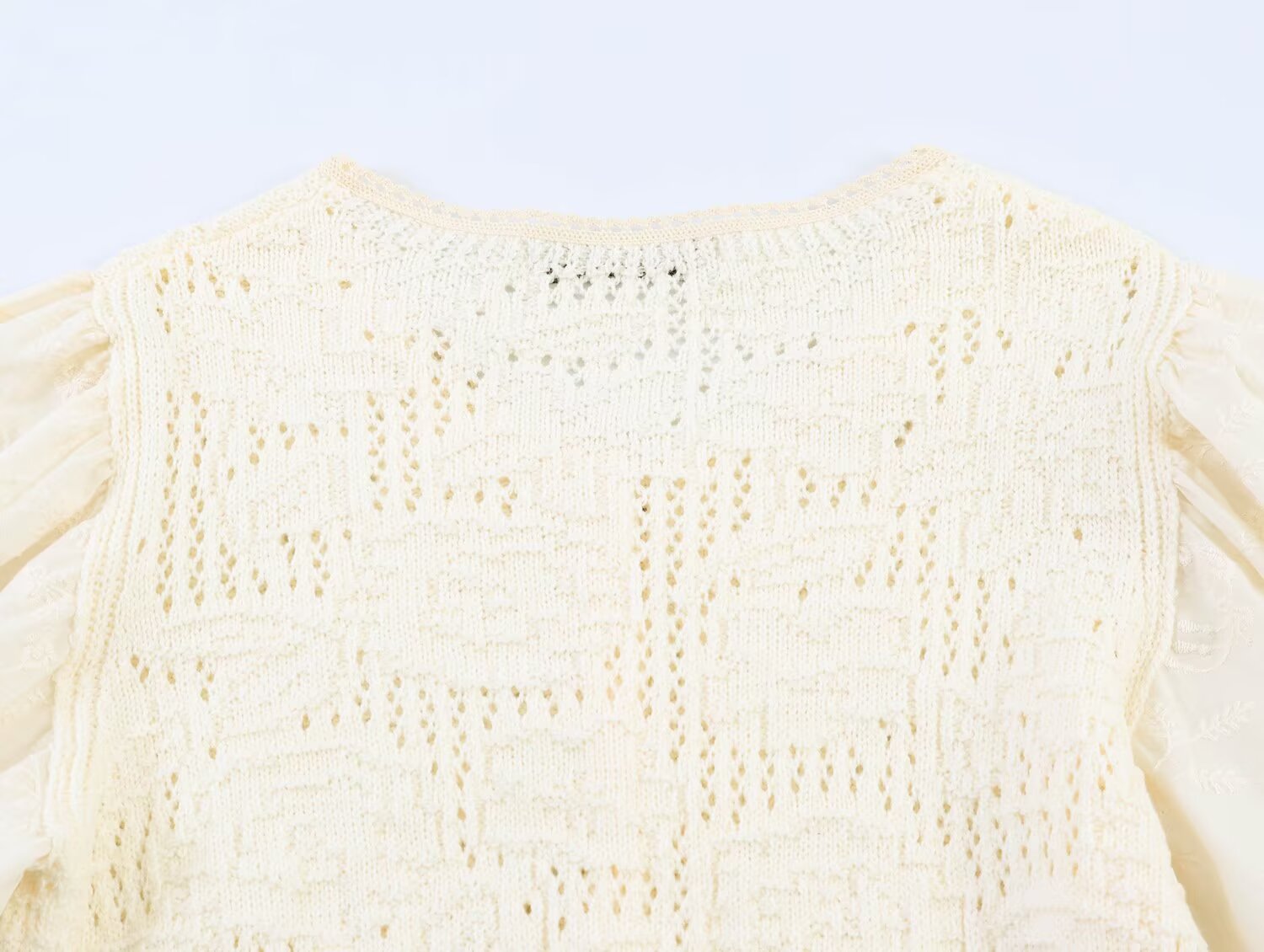 Women's seven quarter sleeve patchwork knit Coat
