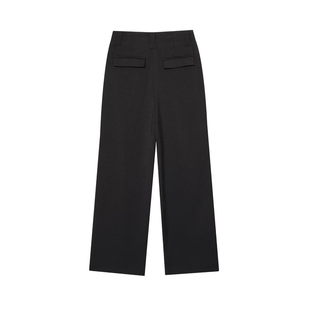 Women's 2025 new fashion loose double breasted lapel vest+Pants suit
