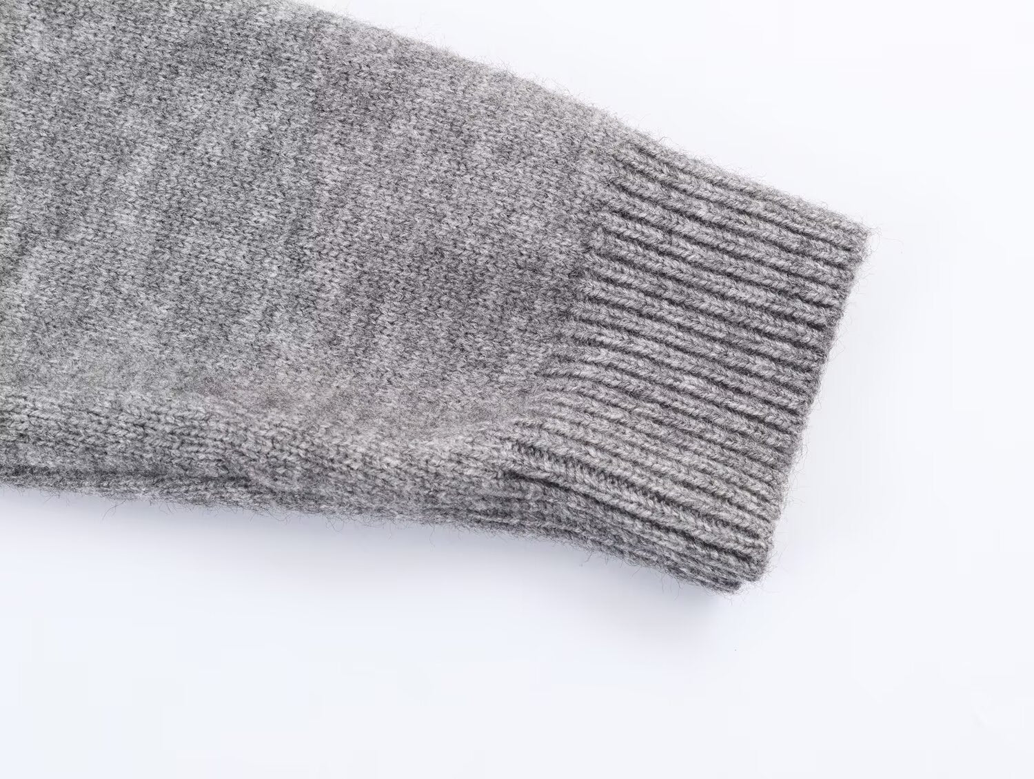 Women's soft textured round neck knitted Coat