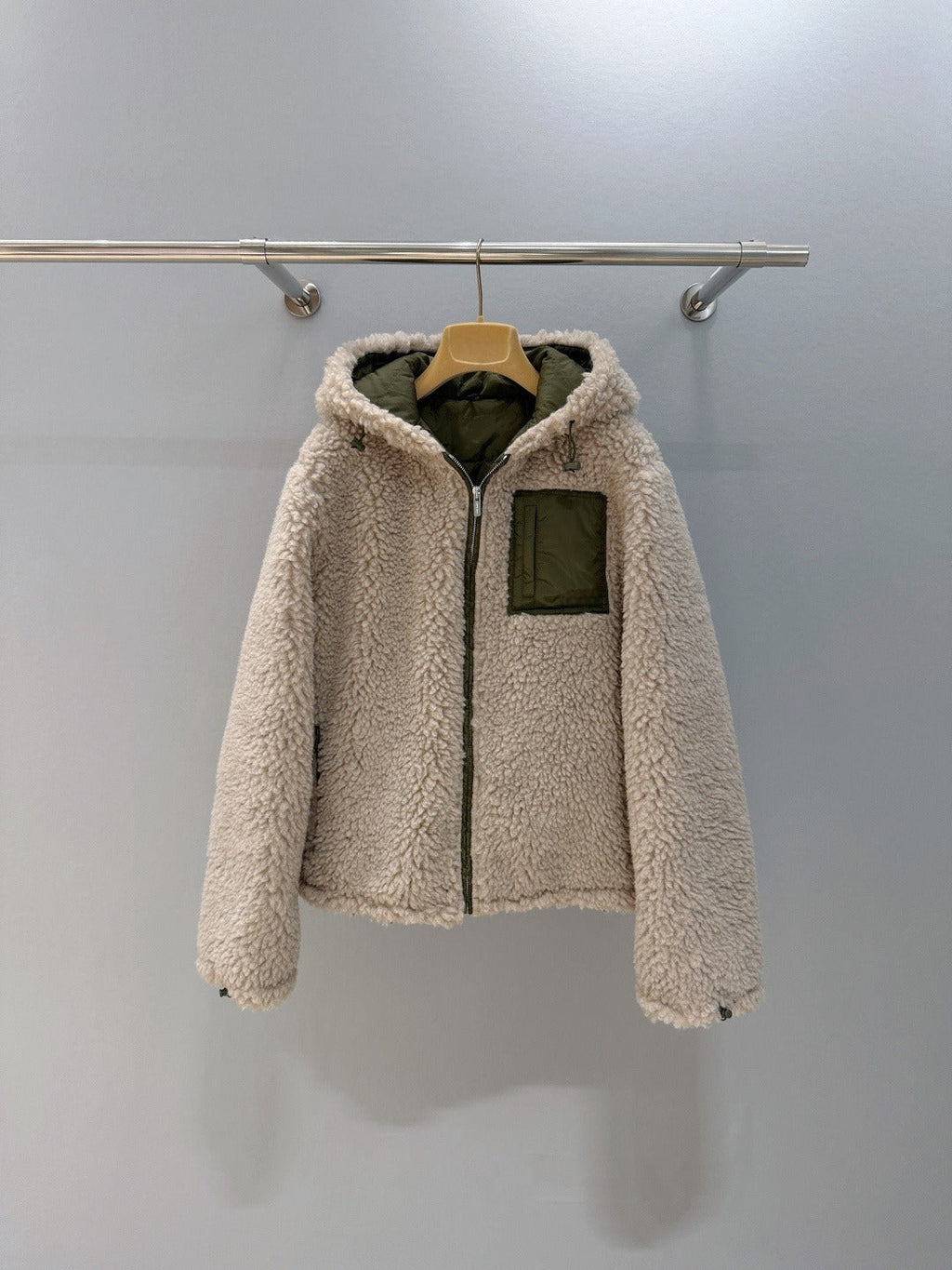 Women's new autumn and winter zipper hooded coat