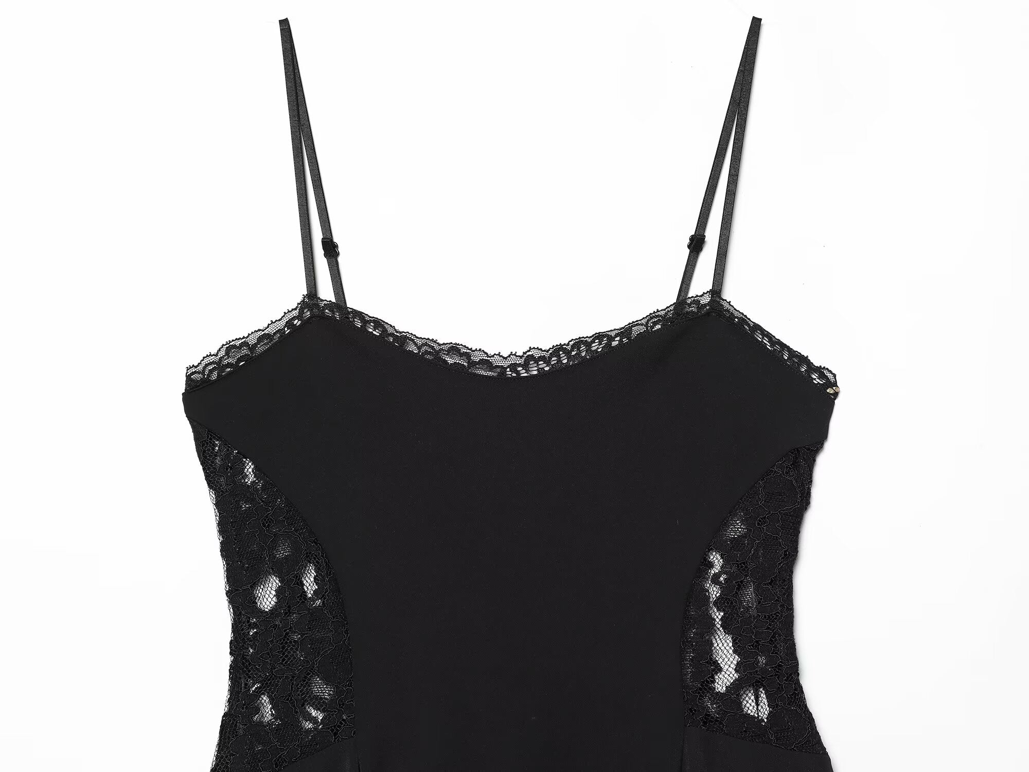 Women's slim lace suspender mini dress