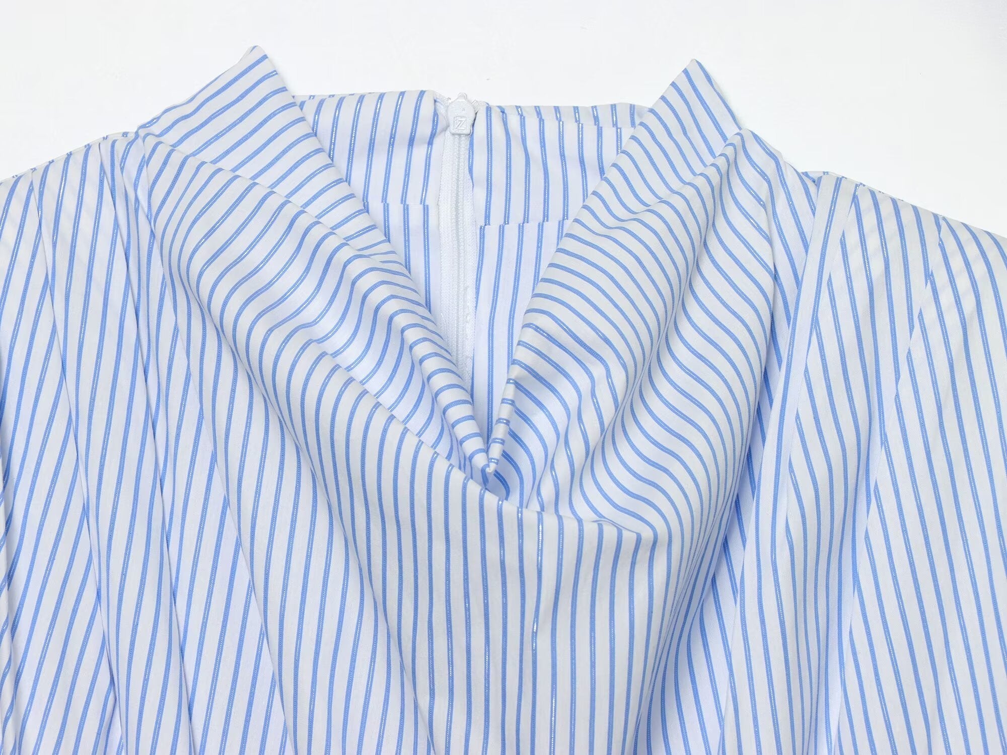 Women's metallic line decorative striped top