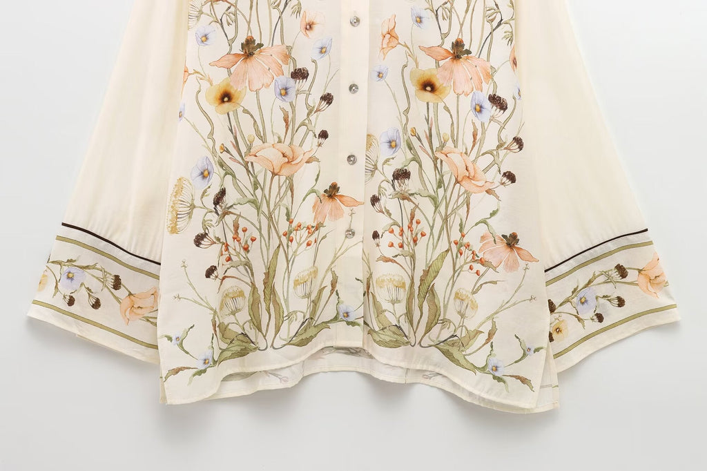 suit Women's 2 pieces loose long sleeved printed shirt+Pants