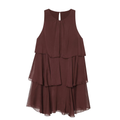 Women's sleeveless draped cake dress