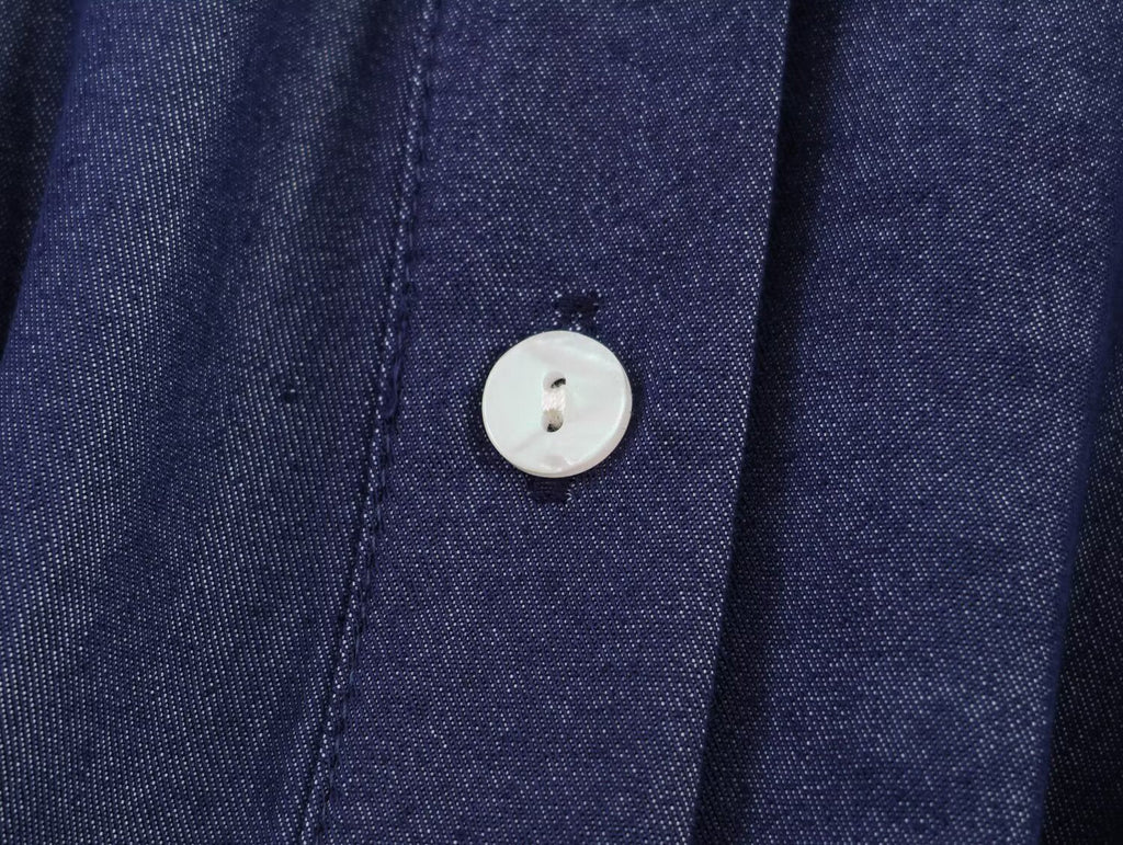 Women's casual pleated linen blend shirt