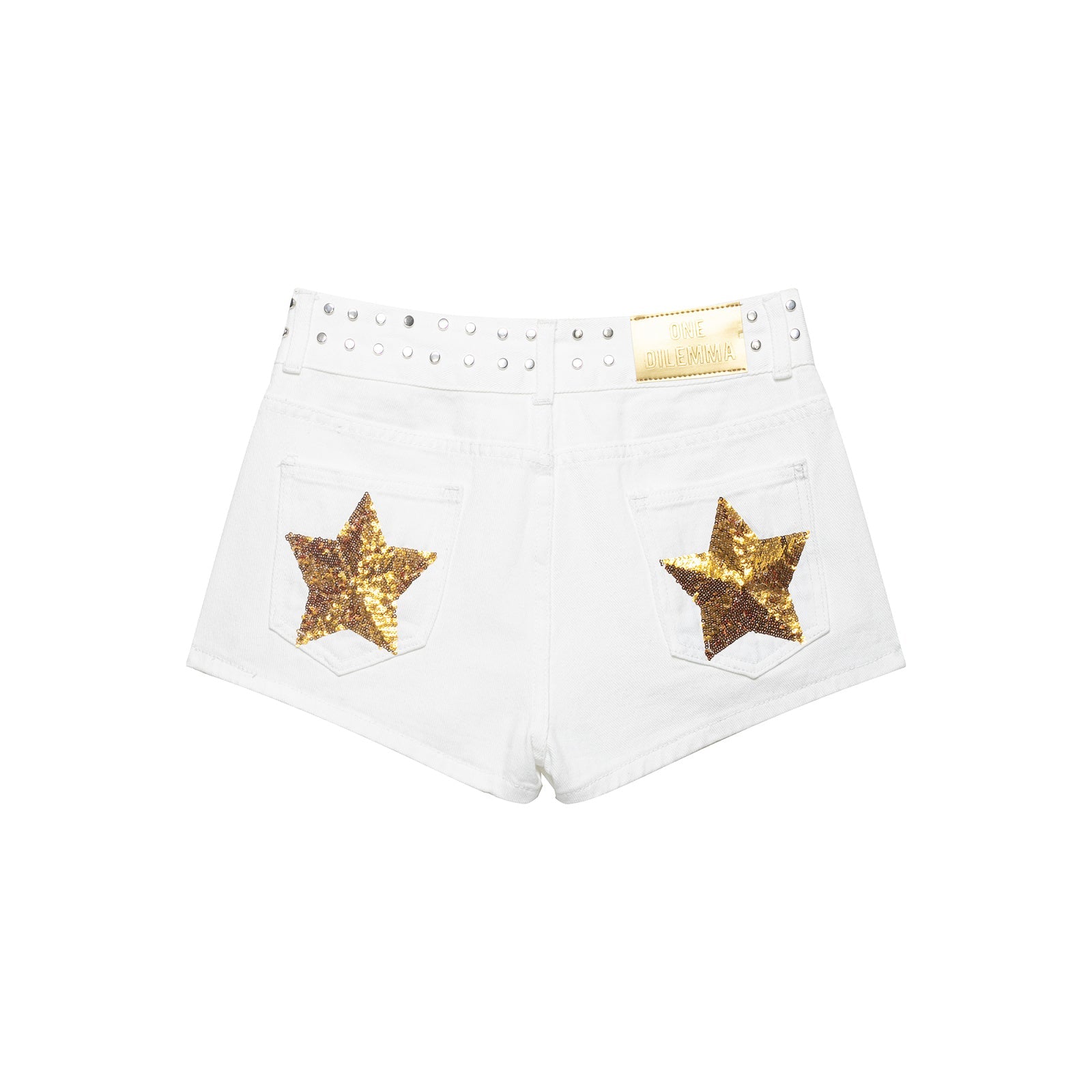 Women's low waisted star denim shorts