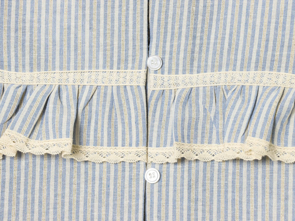Women's metallic layered decorative striped shirt