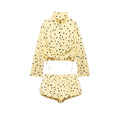 suit Women's 2 pieces pleated decorative polka dot coat+shorts