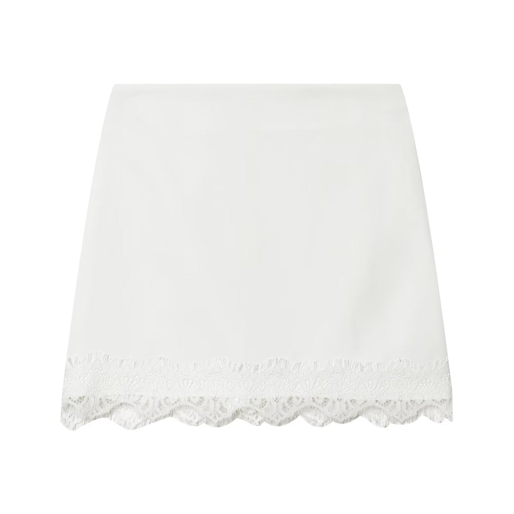 Women's lace hem slim Shorts Skirts