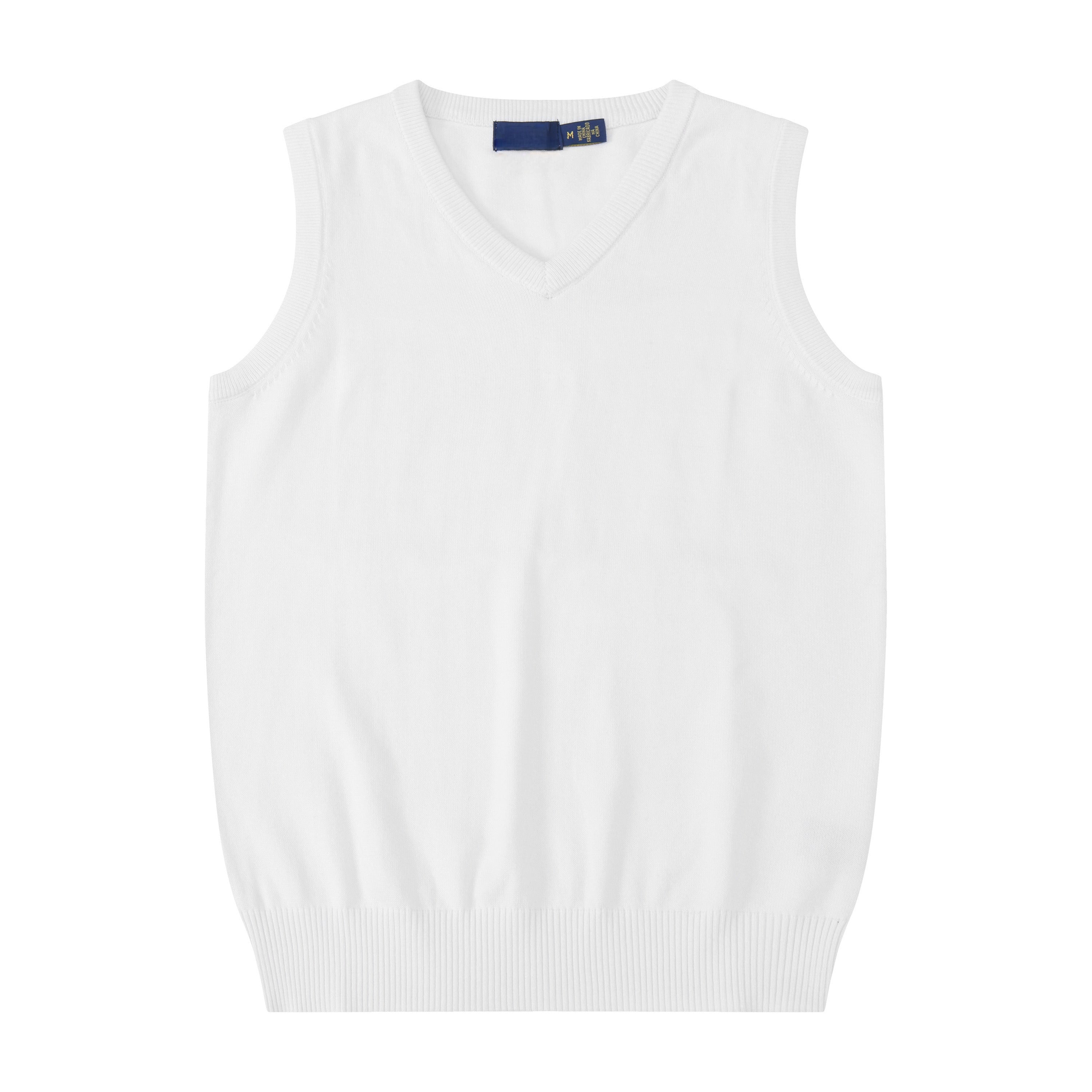 New style casual versatile thin embroidered V-neck knitted vest for men and women