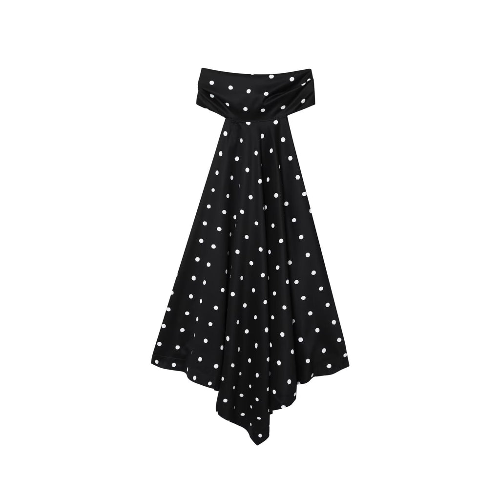 Women's summer polka dot hanging neck top