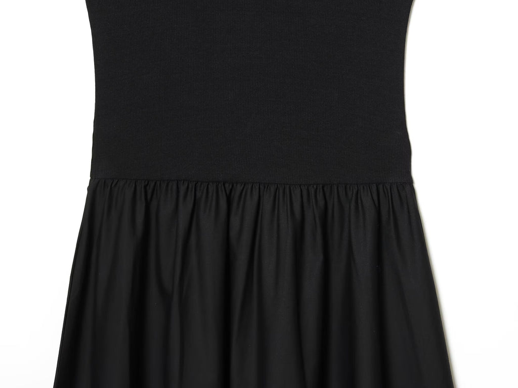 Women's sleeveless Polo collar knit MIDI dress