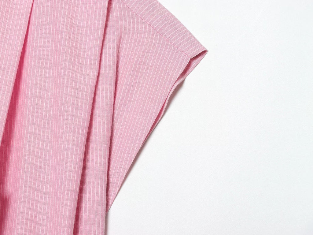 Women's striped short lapel shirt