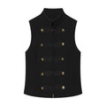Women's rope knot decorative standing collar vest