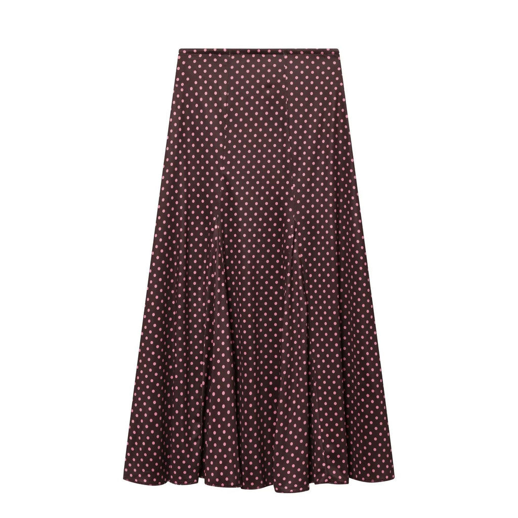 2026 suit Women's 2 pieces polka dot MIDI skirt+Hanging neck top