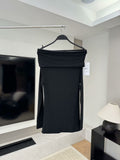 Women's new fashion strapless pleated long sleeved off shoulder top