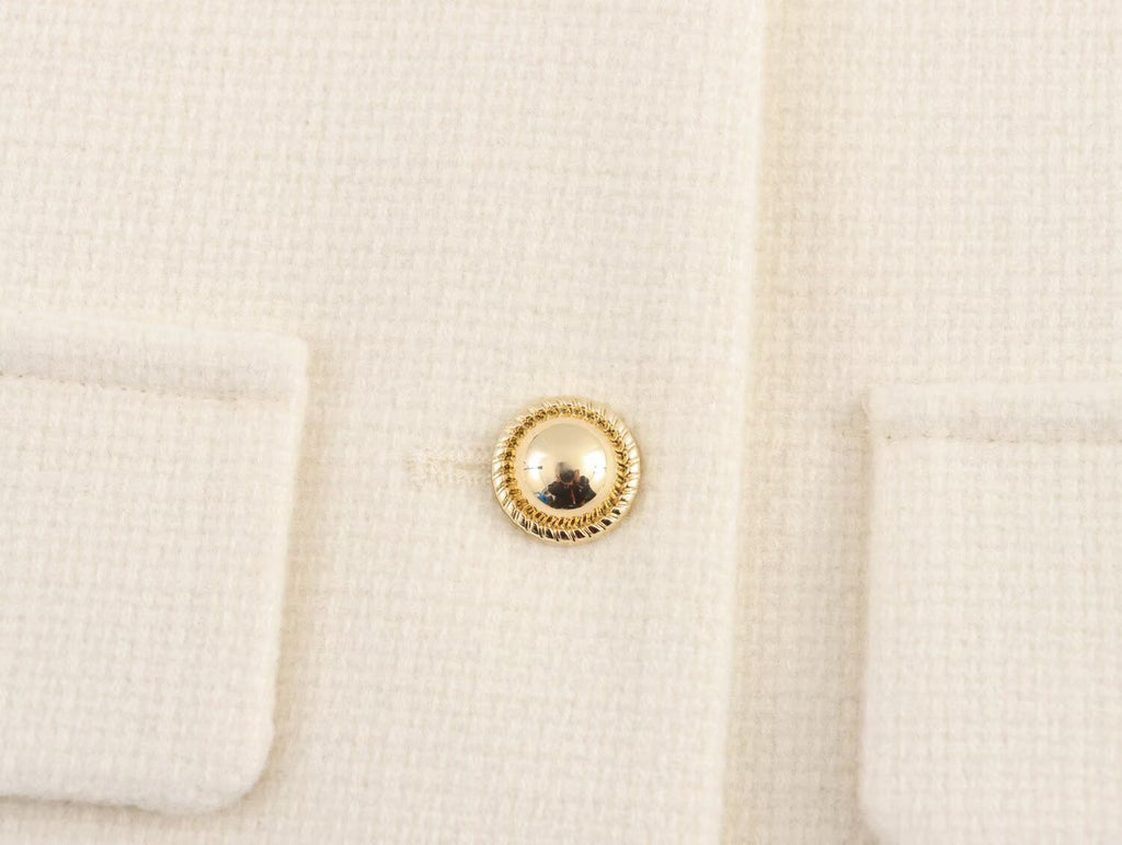 Women's new flip cover decoration short O Neck Blazer Coat