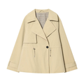 Women's adjustable waist short windbreaker Coat