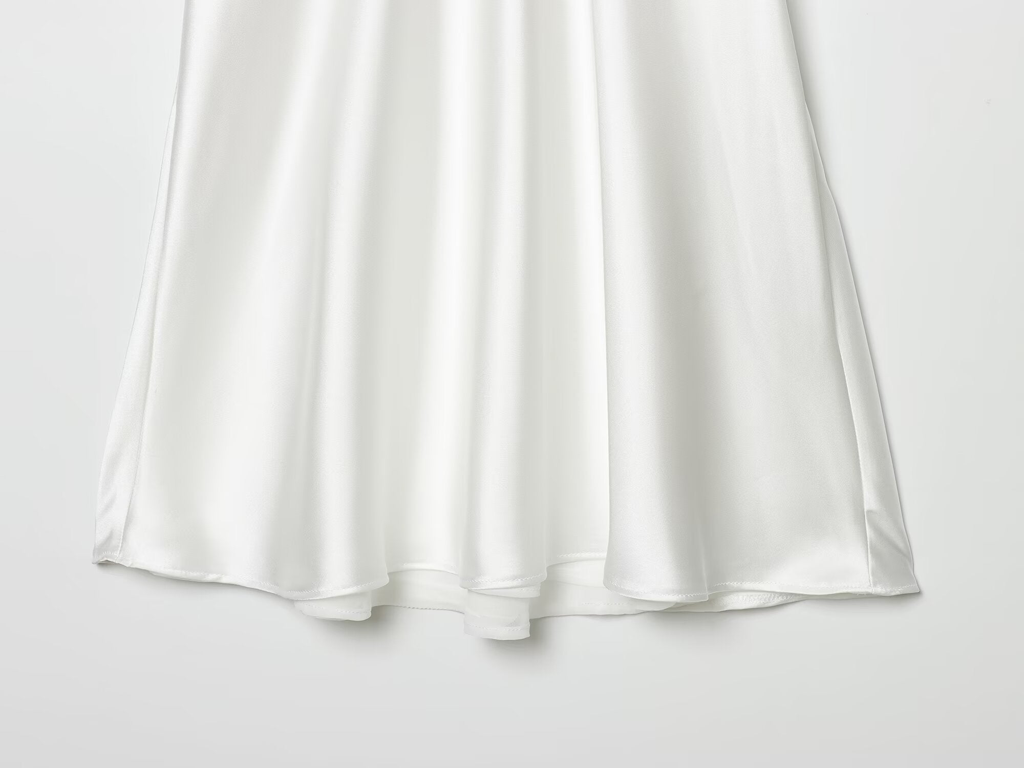 Women's opening design satin texture mini dress