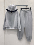 Women's new coat can wear hooded coat+trousers suit on both sides.