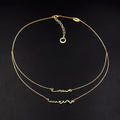 Women's new Joker double metal chain necklace