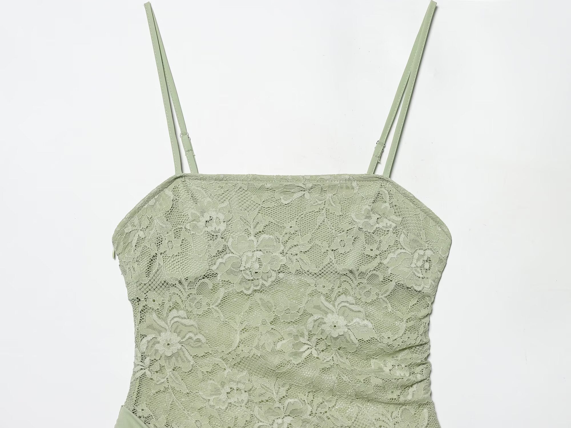 Women's lace patchwork slim suspender dress