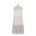 Women's Ruffle edge hanging collar MIDI dress