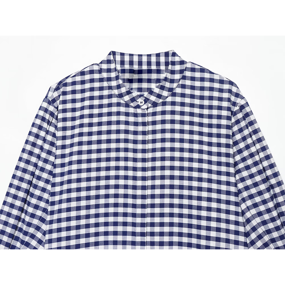 suit Women's 2 pieces plaid button up shirt+shorts