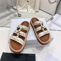 Women's Leisure Joker 2025 Summer New Platform Roman Slippers Flat Slippers Platform Slippers.