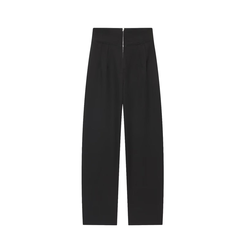 suit Women's 2 pieces Women's black slim stand collar Blazer Coat+Pants