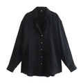 Women 2026 New Fashion Flowy Satin Loose Shirts Blouses Vintage Long Sleeve Button-up Female Shirts Chic Tops