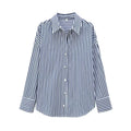 Women's 2026 New Fashion Loose Basic Style Casual Poplin Shirt Retro Long Sleeve Button up Women's Shirt Unique Top