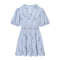 Women's pressed glue embroidered printed dress