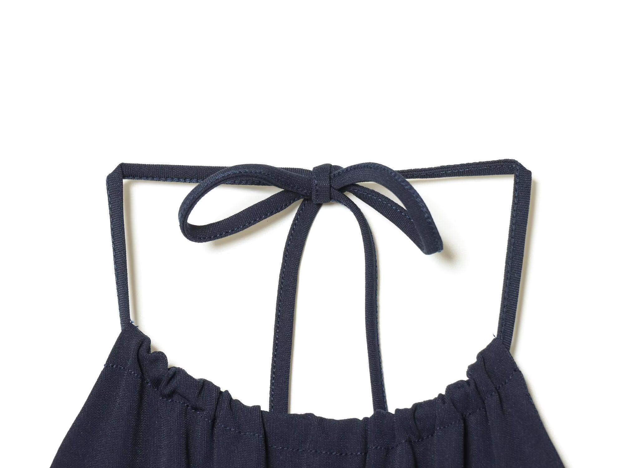 Women's backless draped halter neck dress
