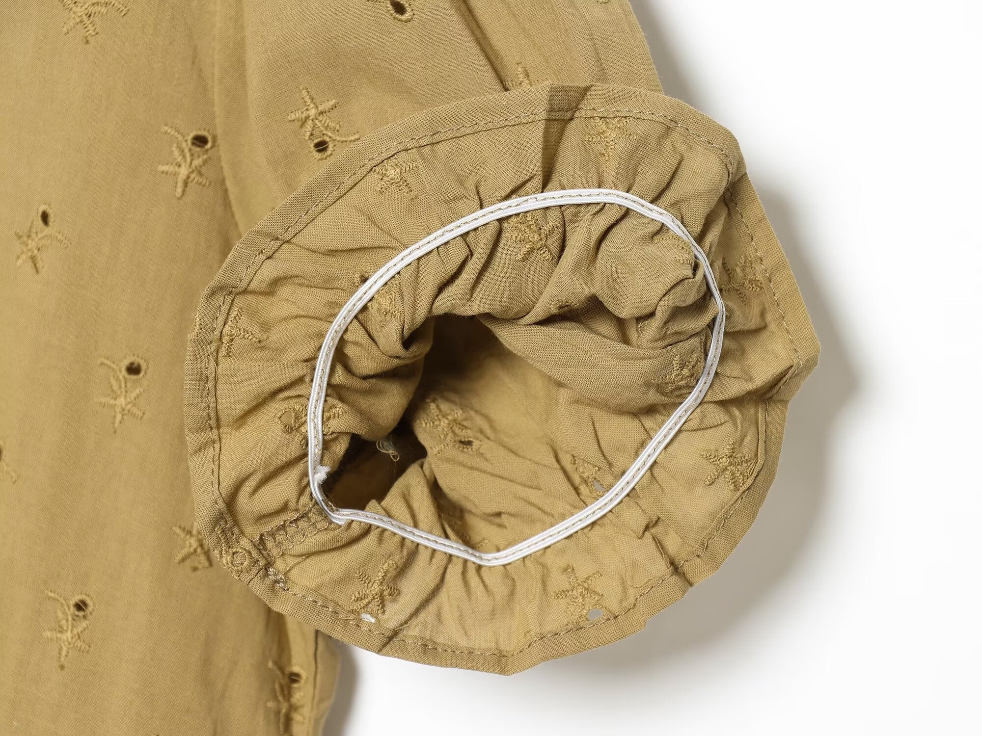 Women's short embroidered lapel shirt